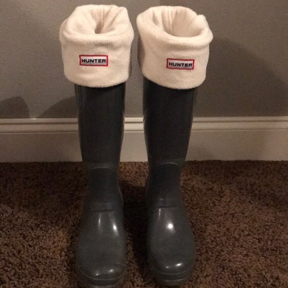 white hunter boot socks